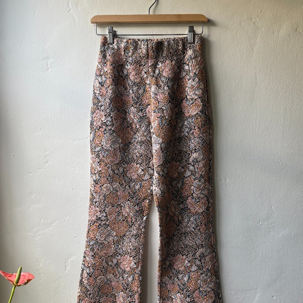 Leset, Jane Floral-jacquard Pant, Small